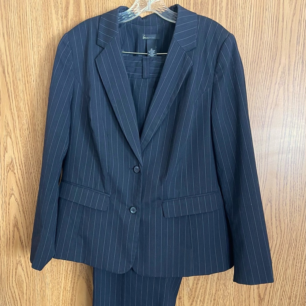 Black Pin Striped Business Suit